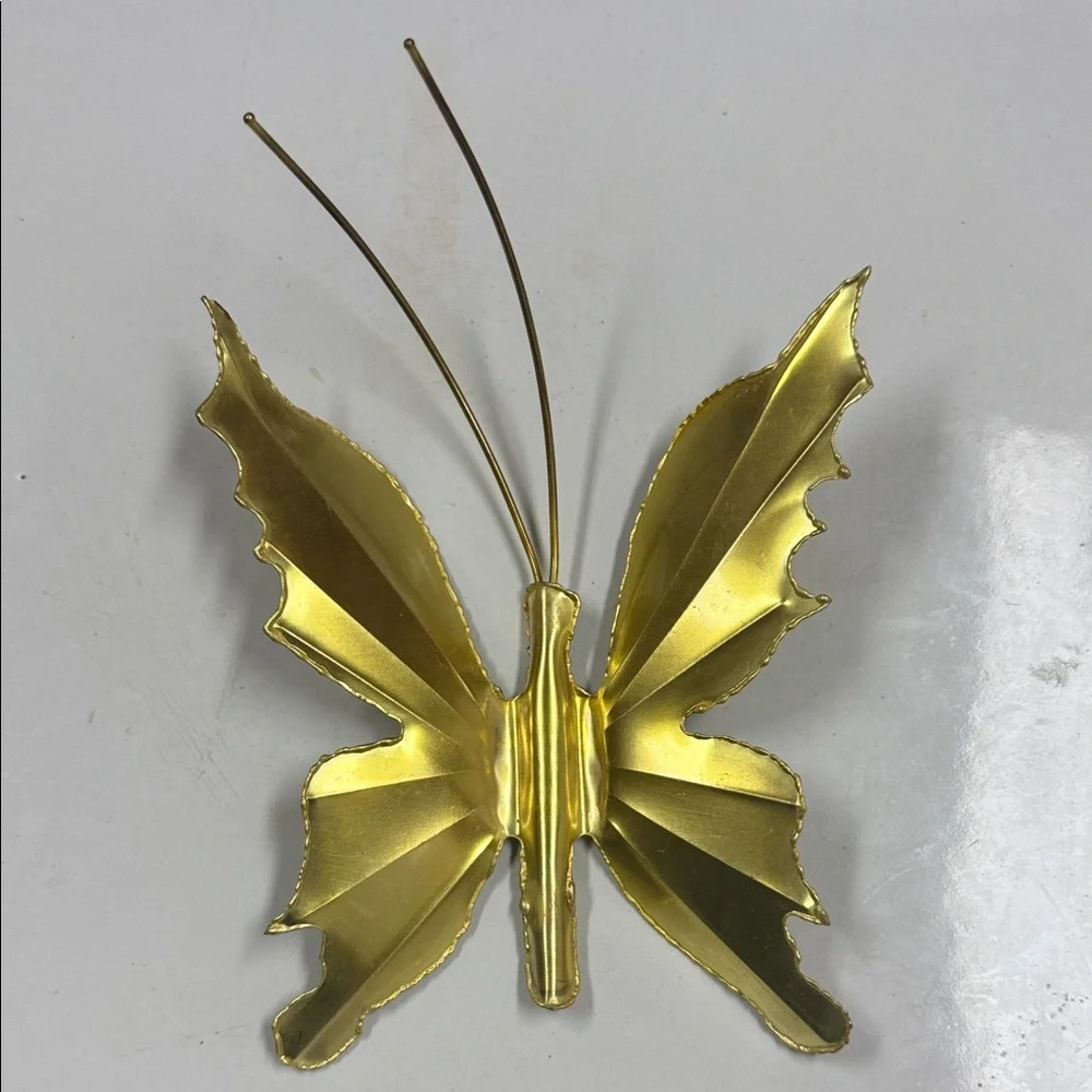 Butterflies Elegant Butterfly Wall Decor Set - Gold and Brown